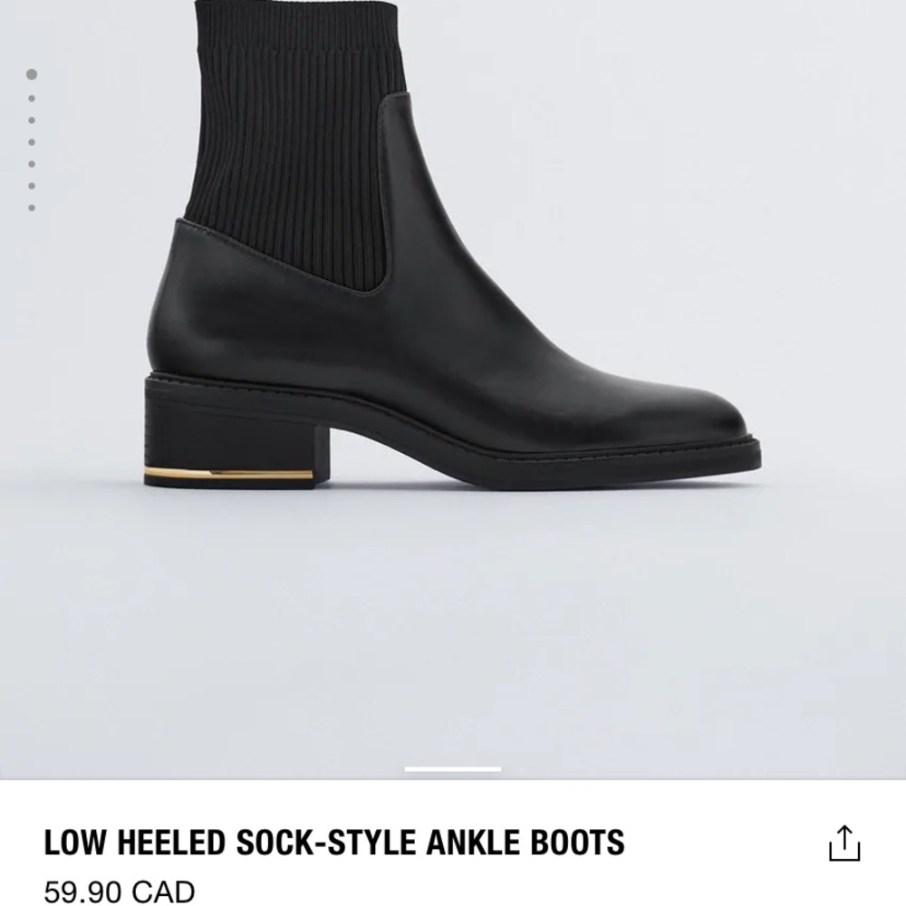 Zara sock style boot 37.5